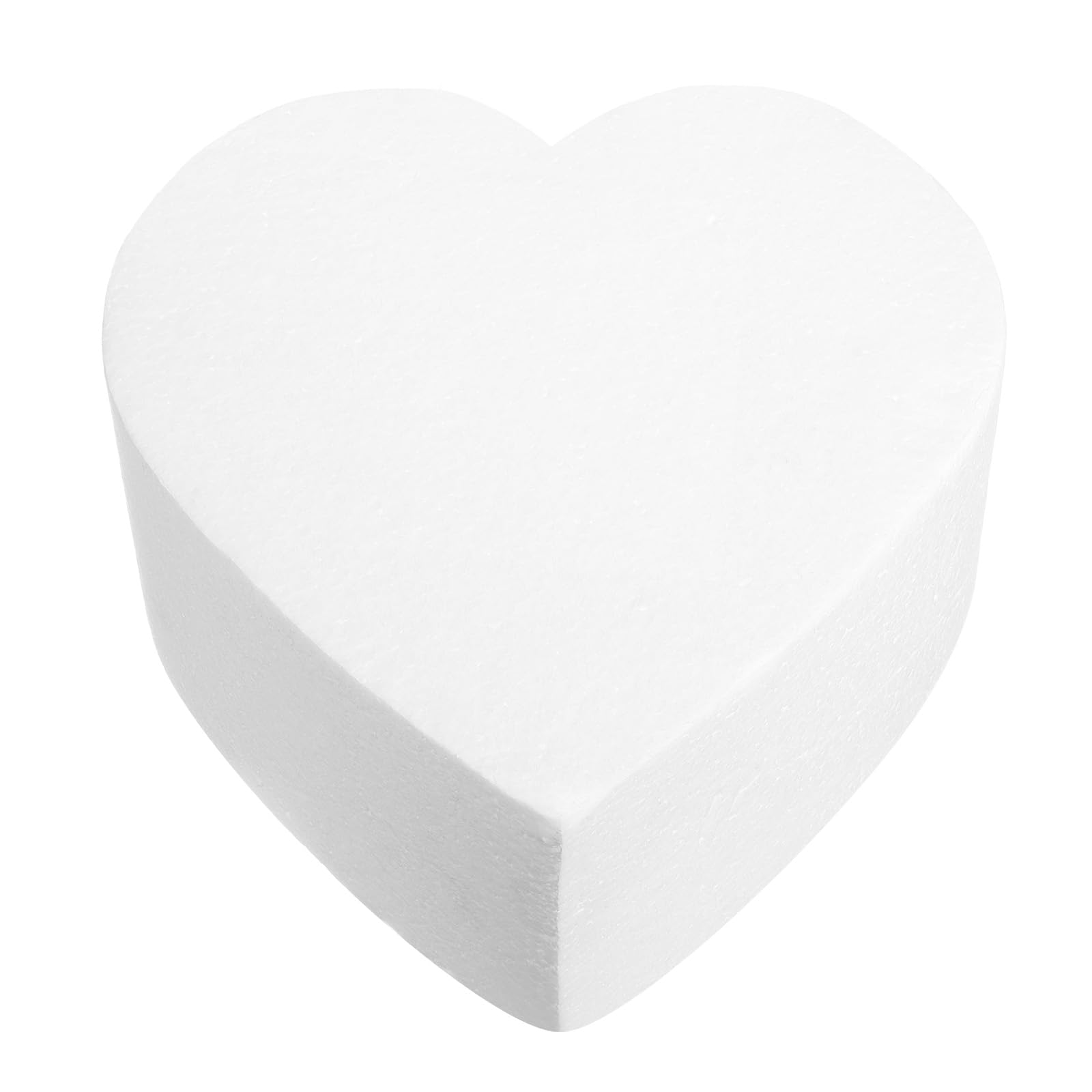 uxcell Heart Shaped Foam Cake Dummy, 8" x 4" Fake Cake Model Photo Prop Ornament for Wedding Supplies Birthday Cake Decoration, White