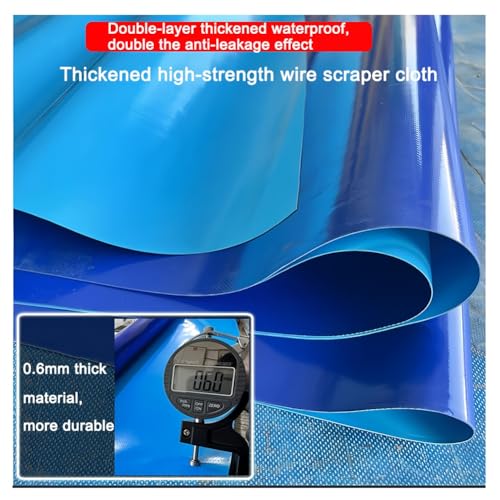 Piscina in tela di PVC con telaio in acciaio – Piscina fuori terra rettangolare pieghevole con finestra di visualizzazione trasparente per uso esterno