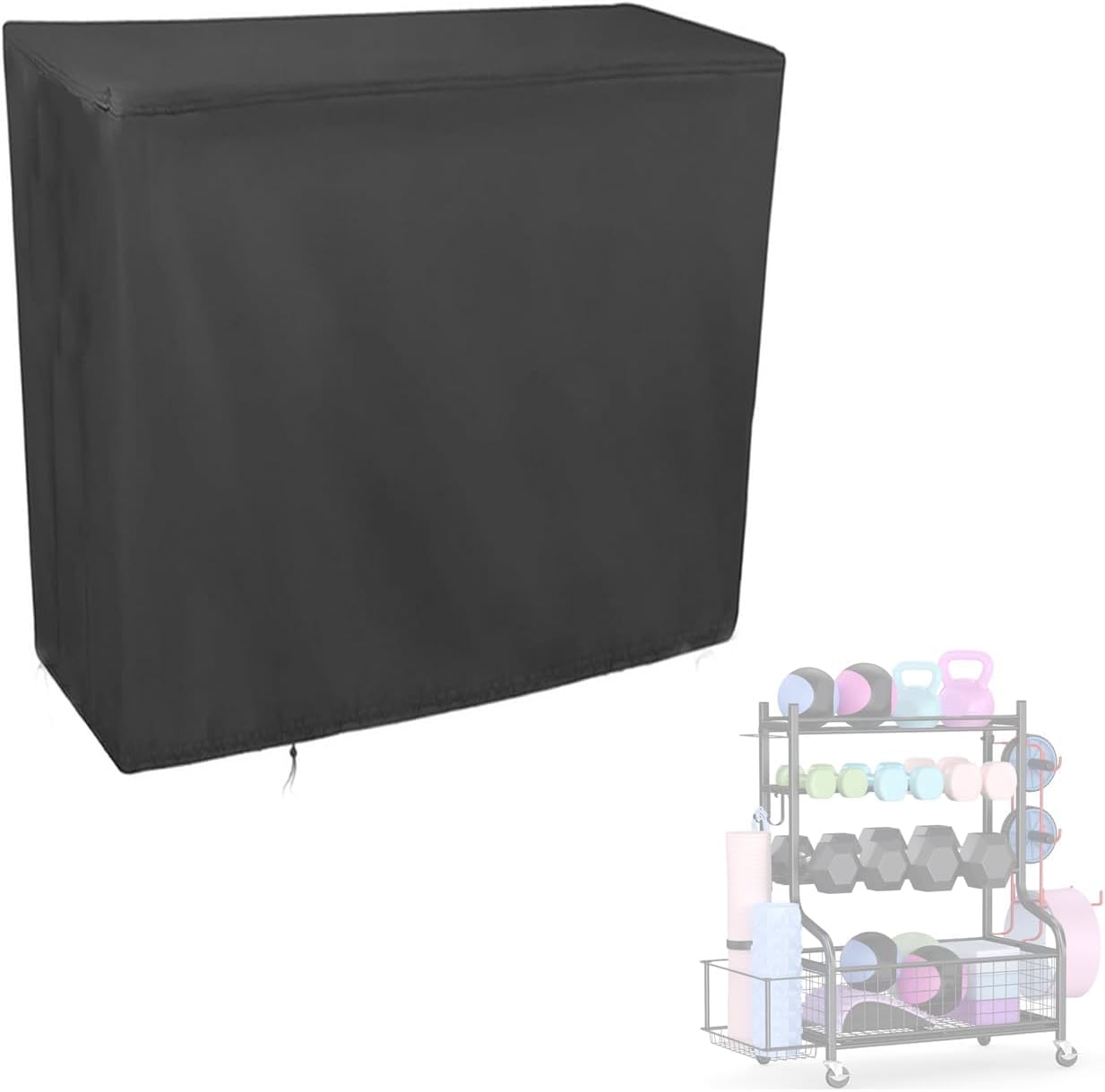 Dumbbell Rack Cover, Dust-Proof Strength Training Dumbbell Racks for Home Gym Cover Waterproof Dumbbell Weight Rack Protective Cover for Family (75x27x57cm)