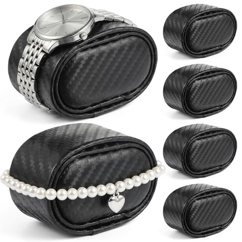 Hemobllo Watch Winder Pillow - Watch Pillows Replacement PU Leather Watch Winder Sponge Watch Display Pillow Cushion Watch Pillows for Winder Box Watch Case Jewelry Display, Black - 6 Pcs, 6.8x4.5x3cm