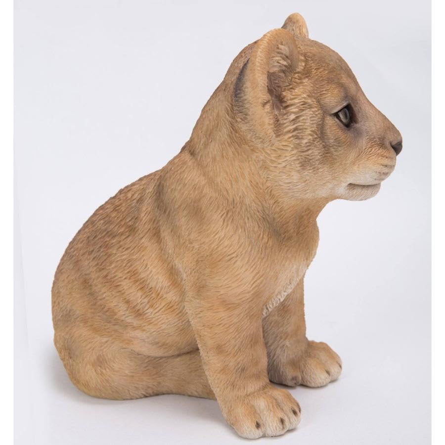 Amazon.co.jp: 座っている ライオン の赤ちゃん ガーデン彫像 動物 