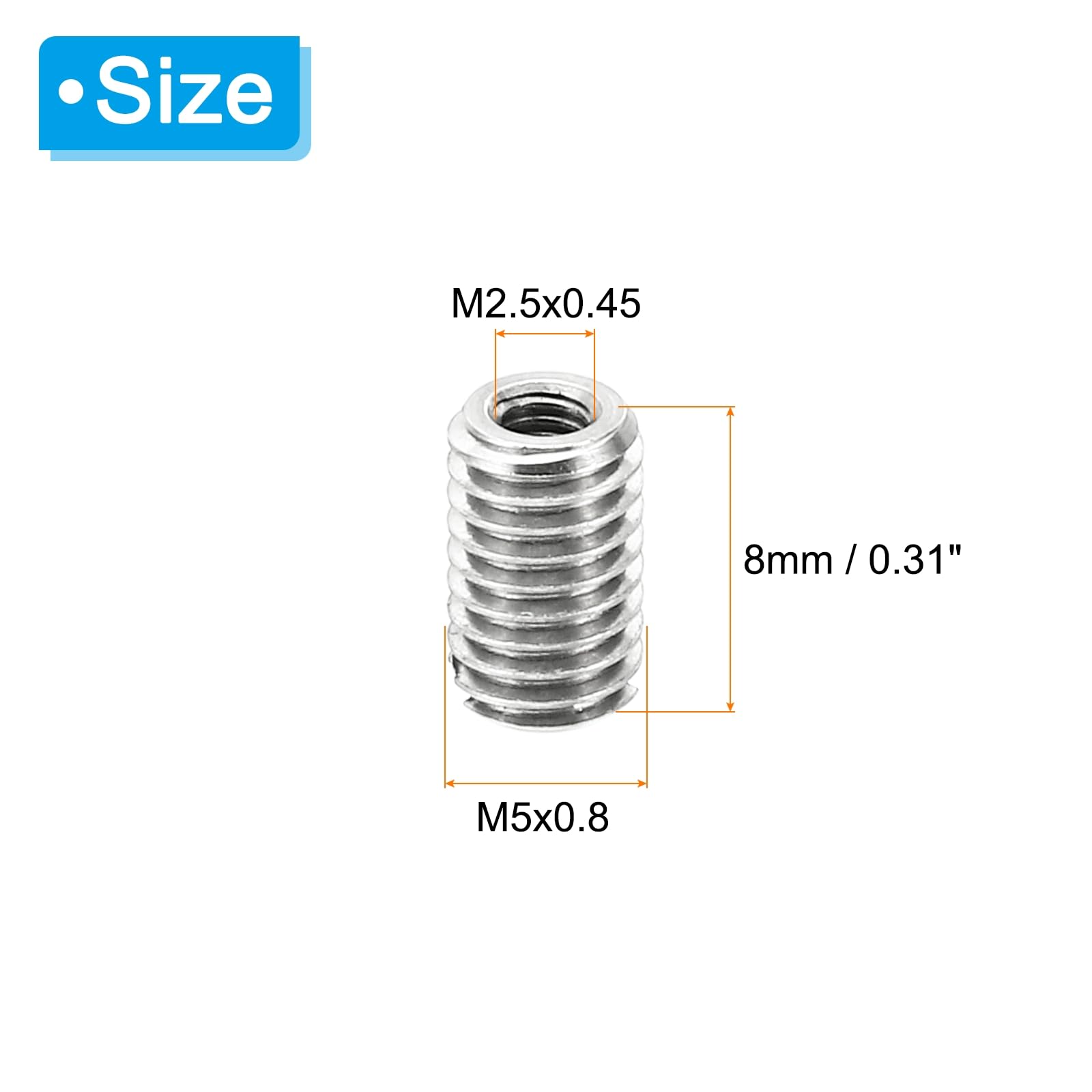 PATIKIL Thread Adapters Sleeve Reducing Nut - Image 2