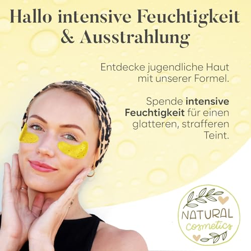 Augenpads Gegen Augenringe (30 Paare) - Eye Pads mit Koffein & Augenpads Hyaluron - Eye Patches zur Augenringe Entfernen - Under Eye Patches für Tag und Nacht - Augenpads gegen Tränensäcke - Eye Mask