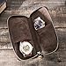 Gogobear Watch Storage Bag Case Vintage Genuine Leather Travel Watch Case Portable Zipper Watch Pouch 2 Pieces