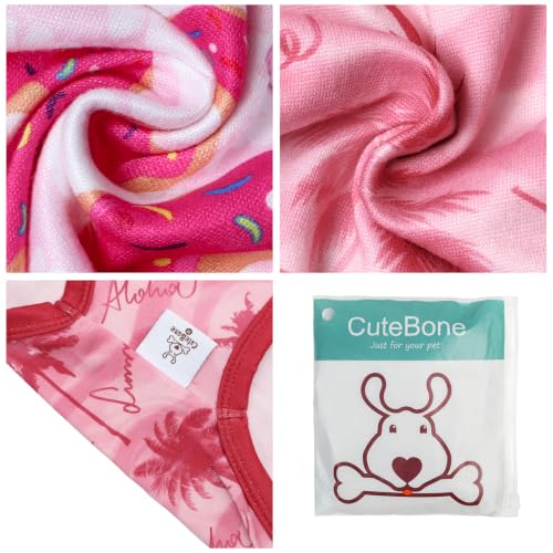 Image of CuteBone Dog Shirts 2-Pack Soft Pet Clothes Breathable Summer Vest for Small Puppy and Stretchy Cat Apparel 2BX25XS