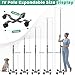 Crilealym IV Pole with Wheels,47 to 100In Portable IV Floor Stand with 4 Hooks IV Bag Holder Stand Telescopic Feeding Pump Stand Stainless Steels Pipe Extension Pole IV Influsion Pole (47-100in)