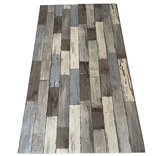 Lavelahome Alfombra De Vinilo Protector De Suelo Moderno Para Cocina Living Al Metro Ancho 100 Cm, Madera Colorida