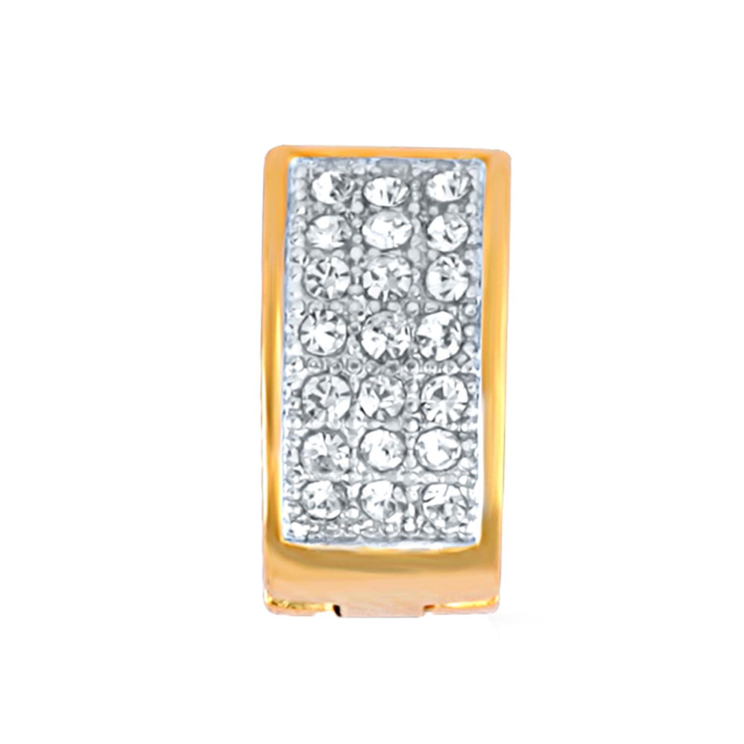 Mahi Gold Plated Single Tripple Crystals Hoop Bali Piercing Mens Earrings (BB1101009G) (B0CL4RN92C) Amazon Price History, Amazon Price Tracker