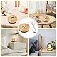 Holz LED Lichtsockel, 2 Stück USB Leuchtsockel für Acrylglas - Warme Farbe Holzsockel Ständer Quadrat/Rund - Leuchten Display Basis für Kristallg Lensball Glas Acryl Schmuck Harz (Rund)