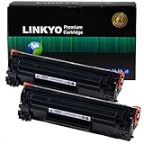 LINKYO Compatible Toner Cartridge Replacement for HP 83A CF283A (Black, 2-Pack)