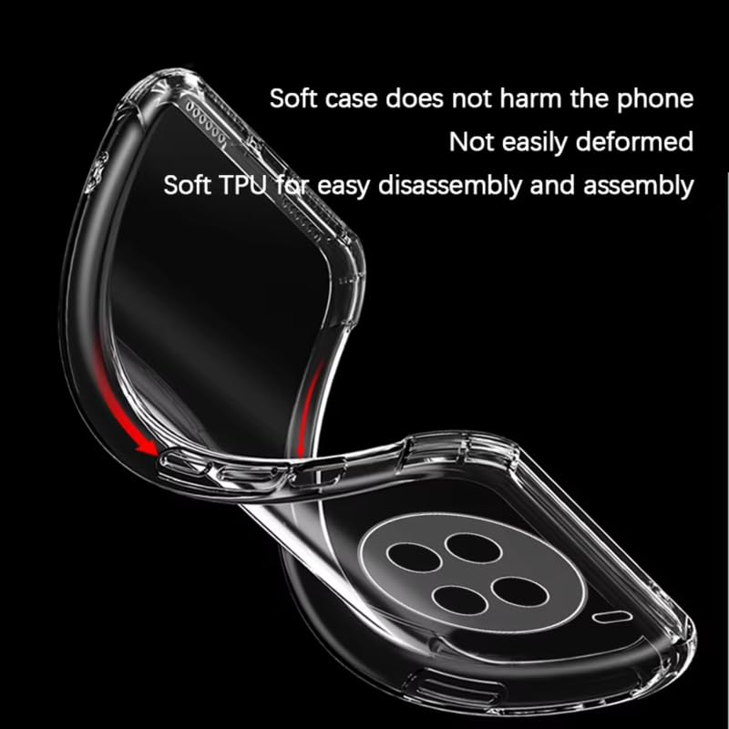 Image of for [ vivo X200 ] Case,[ vivo X200 ] Phone Back Case Cover Clear Transparent Reinforced Corners TPU Shock-Absorption Flexible Cell Phone Cover for [ vivo X200 ] - Transparent