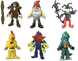 Set of 6: Fisher-Price Imaginext Blind Bag Collectible Figures Series 6 - Dino Mech, Chicken Suit, Gnome, Jester, Pilot, Alien
