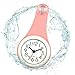 Produktbild ufengke Pink Badezimmer Wasserdicht Wanduhr mit Saugnäpfe Schicke Lang Quarzuhr Deko für Küchen, 10.5 x 22 x 4.5cm