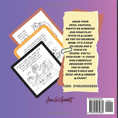 SNAP -N- CINCH: PET EXTRAVAGANZA COLORING BOOK (SNAP -N- CINCH SERIES) - Thumbnail 2