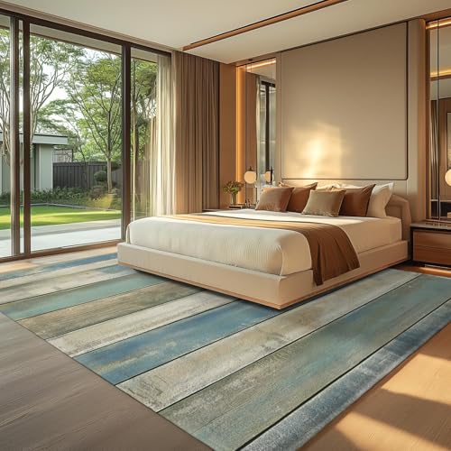 Tapis de salon grand format 200 x 300cm vert vieilli moderne - 6