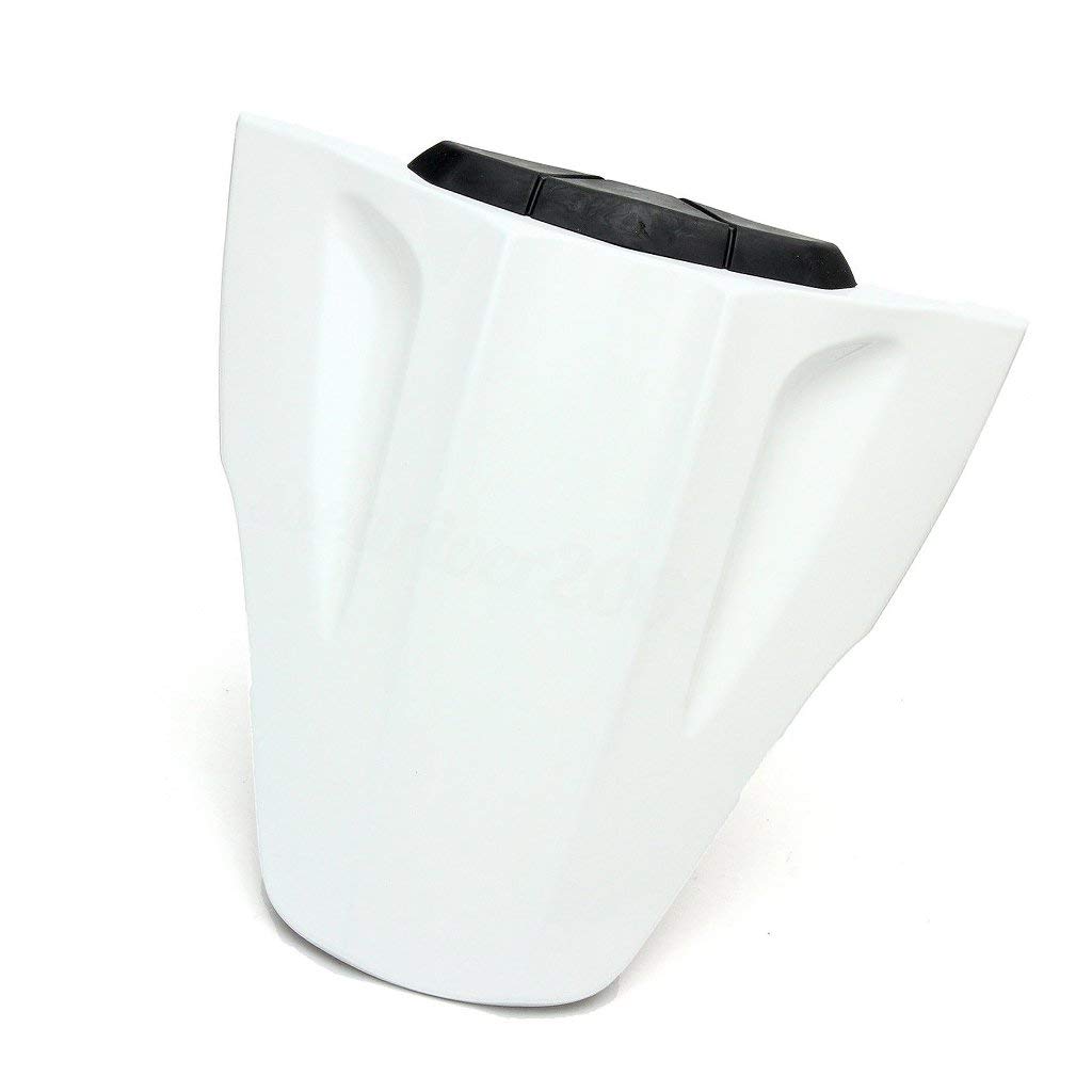 Motorcycle Rear Passenger Seat Pillion Cowl Tail Cover Fairing ABS for Ninja ZX10R 2011-2015 2011 2012 2013 2014 2015 (White)