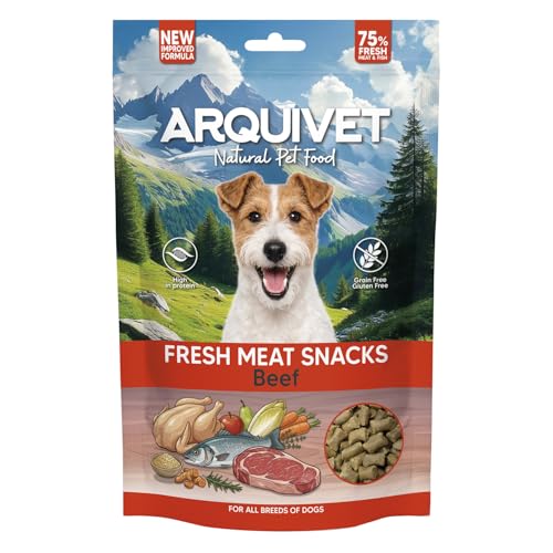 Arquivet Snacks semihúmedos de Carne Fresca de Ternera, 800g, para Perros Adultos