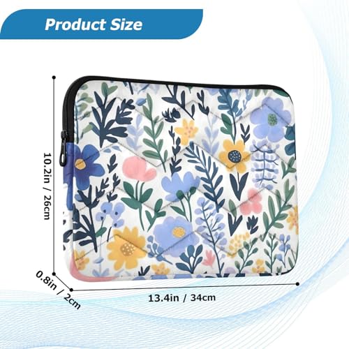 Funda para laptop 13-14 pulgadas con diseño floral multicolor miniatura 3