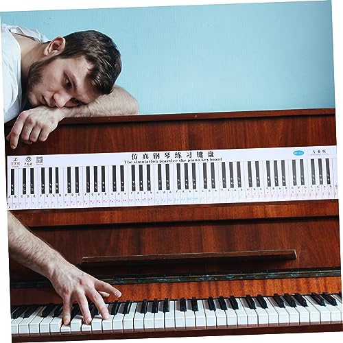 QUMIIRITY 2 Pièces 88 Tableau mural clavier de piano papier de simulation de doigt de piano pianos numériques piano portable piano enfants etiquette autocollante aide au clavier de piano PVC - Les Beatles, Paul McCartney, John Lennon, RIngo Starr, George Harrison QUMIIRITY 2 Pièces 88 Tableau mural clavier de piano papier de simulation de doigt de piano pianos numériques piano portable piano enfants etiquette autocollante aide au clavier de piano PVC – Image 4