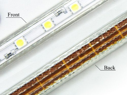 CBconcept 120VSMD3528-20M-CW 120 -volt SMD3528 Flexible Flat LED Strip Rope Light, 65-Feet Spool, Cool White