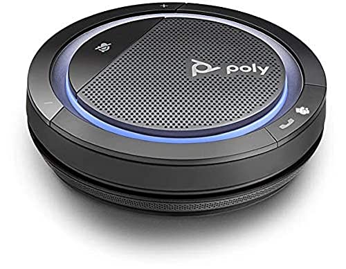 Plantronics Haut-parleur de conférence portable « Calisto 3200-M » avec port USB-C, audio duplex intégral, Microsoft Teams, noir