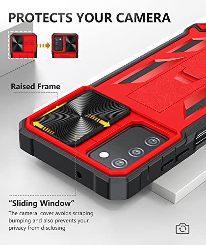 For Samsung Galaxy A03S Protective Case: Military Grade Drop Proof Full Protection Phone Cover With Kickstand & Shockproof Tpu Shell | Durable Rugged Matte Textured Tough Mobile Bumper Case #TOP1