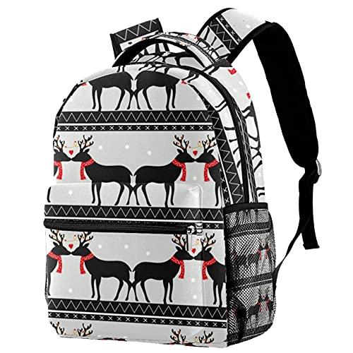 Sac à dos de voyage cerf romantique pour les sorties scolaires et vacances
