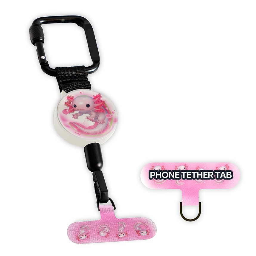 Image of ClutchLoop Anti-Theft Phone Tether - Universal Adhesive Anchor, Retractable Steel Line and Locking Carabiner