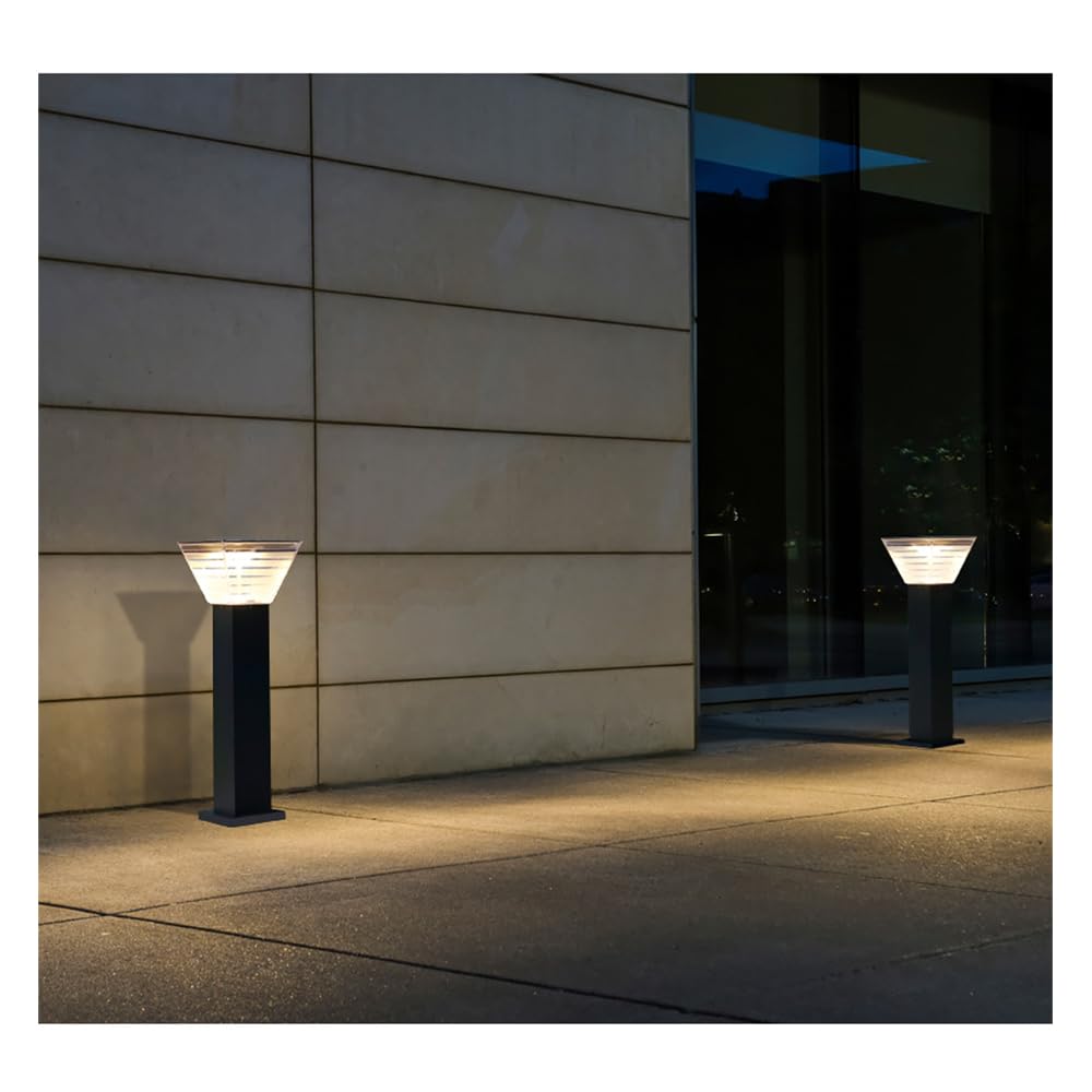 Lampada Solare da Giardino contemporanea, Impermeabile, per Ville, Giardini, Cortili, quartieri residenziali (Stile 15 H60CM, 1 Pezzo)