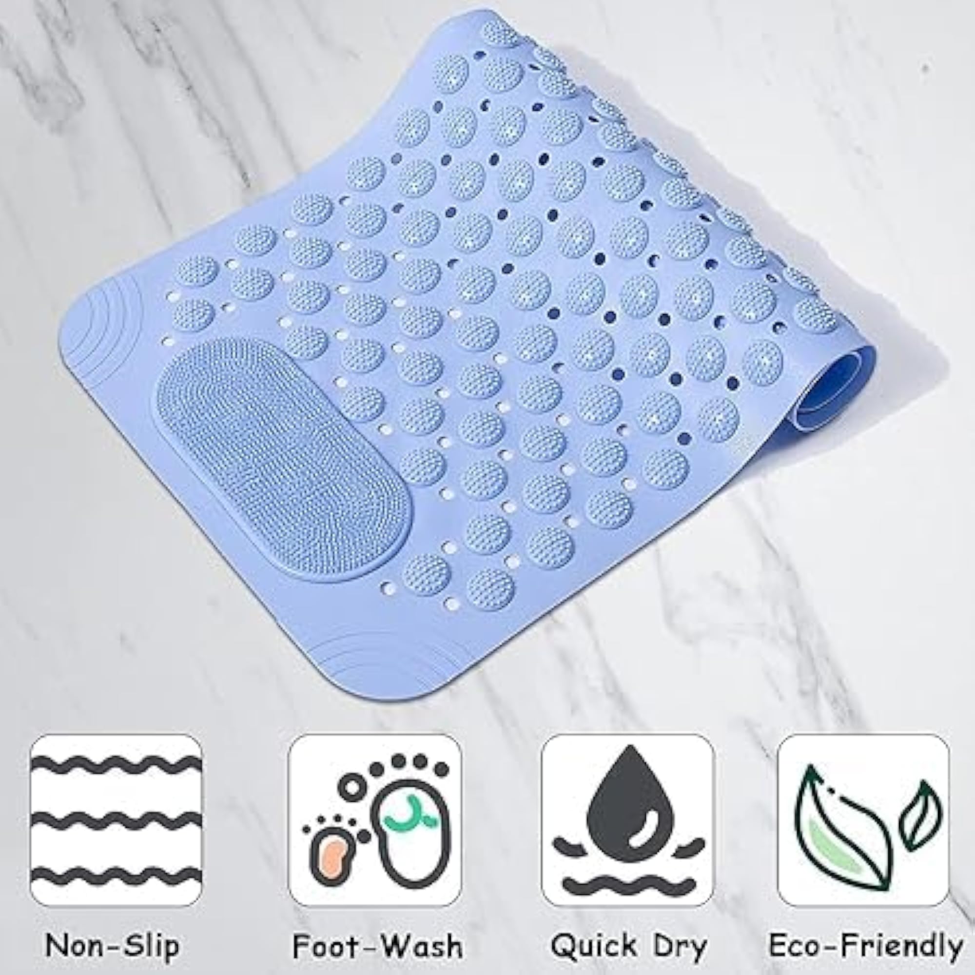 Durable Rubber Bath Mat for Bathroom Floors