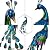 TERESA'S Collections Outdoor Decor Peacock Yard Art Garden Sculptures & Statues,Blue Small Metal Bird Lawn Ornaments,22.4" Outside Mardi Gras Decorations for Porch,Patio,Pond Decor,Gifts for Mom