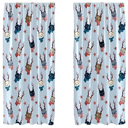 Cortinas de gatos navideños para llenar de alegría tu hogar 2