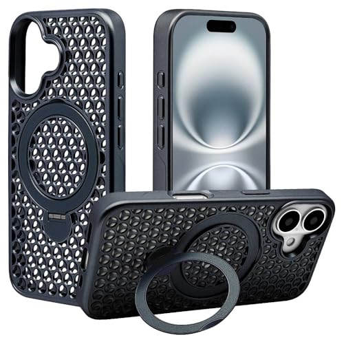 ラスタバナナ ケース カバー iPhone16 専用 ハイブリッド 衝撃吸収 ZERO SAFE Mesh MagSafe対応 ミッドナイト 8302IP461ZSFMMN