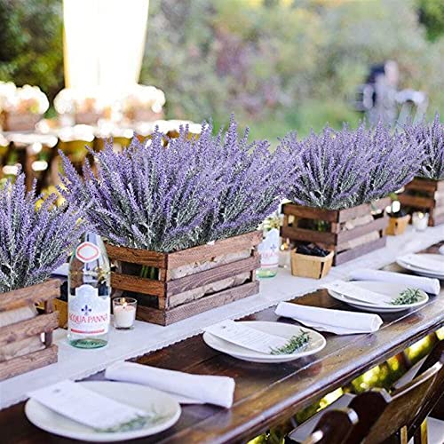 Flores decorativas para el hogar con diseño de ramo de lavanda provenzal 4