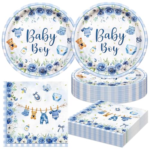 40Pcs Cowboy Birthday Party Supplies for Baby Shower Tableware Party