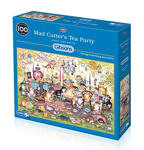 Preisvergleich Produktbild Gibsons Mad Catter's Tea Party-Puzzle (1000 Teile)