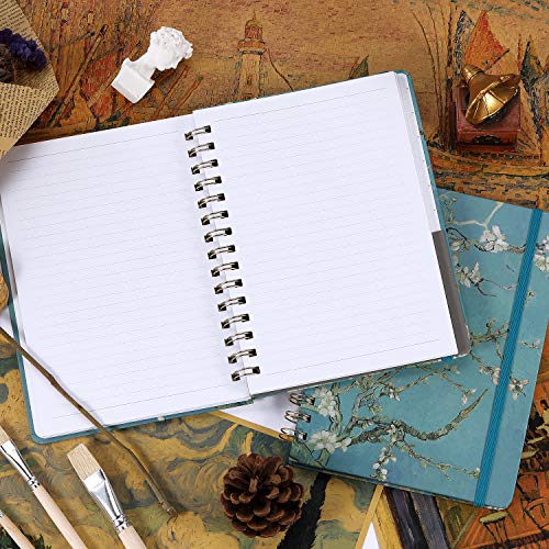 Ruled Journal/Notebook- Lined Journal, 6.3" X 8.35", Hardcover, Back Pocket, Strong Twin-Wire Binding With Premium Paper, College Ruled Spiral Notebook/Journal, Perfect For School, Office & Home #TOP6