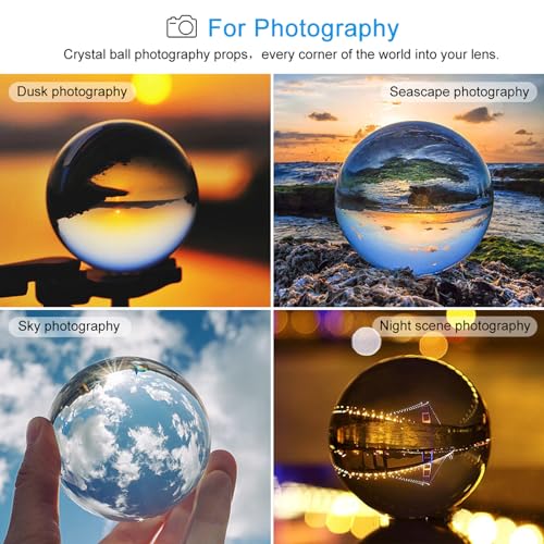 MerryNine K9 Crystal Ball with Stand for Photography