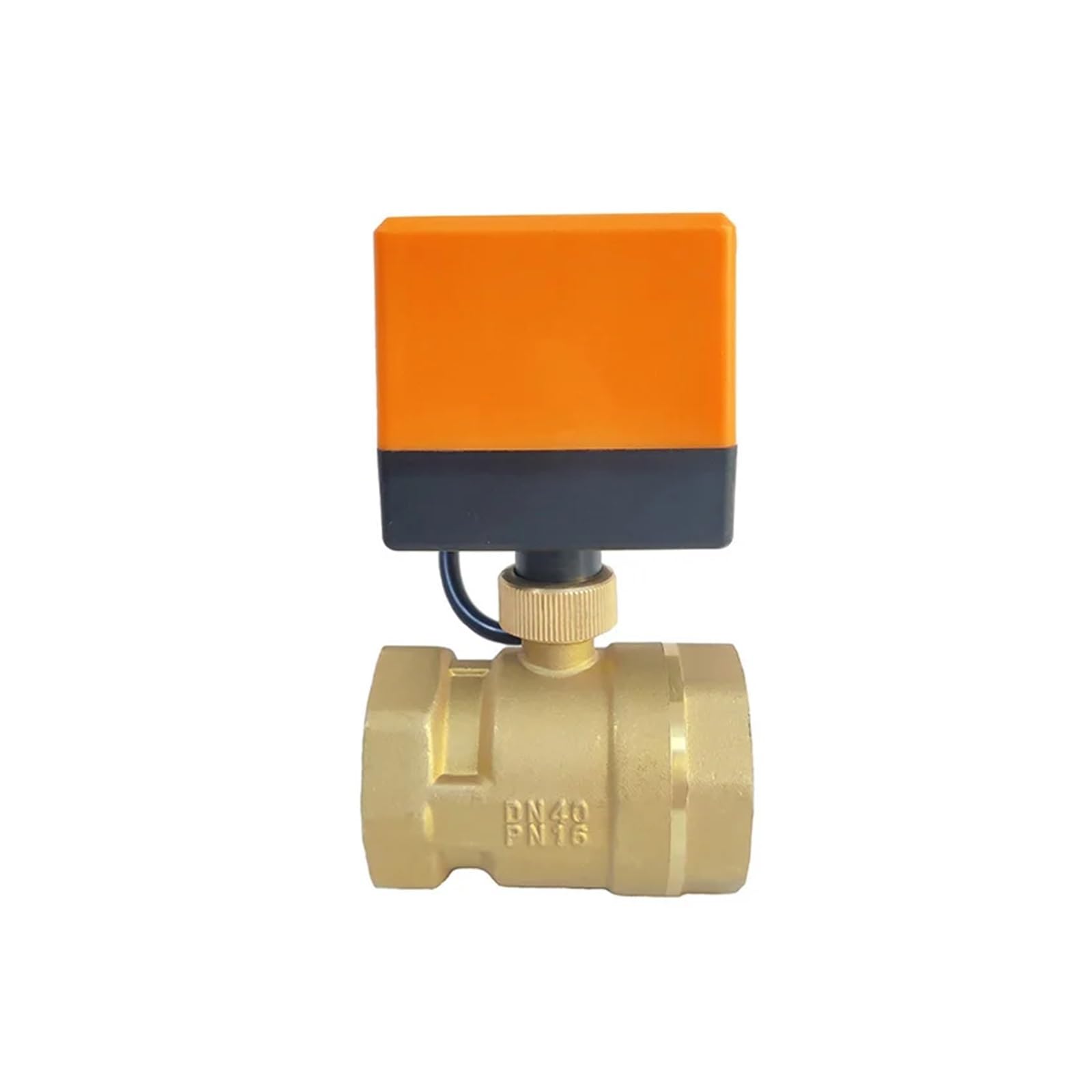 Huuoqiwy 220Vac 1Pcs Dn40 Electric Ball Valve With Motor 3 Wire Brass Electric Ball Valve Electric Drive Crane 220V 24V 12V Water Valve(220Vac)