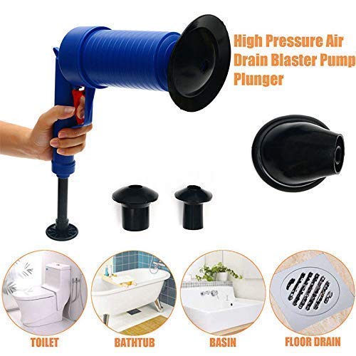 Divik Manual Air Power Pump Drain Blaster Gun High-Pressure Powerful Plunger Pipe Clog Dredger Remover Toilets Sink Bath Kitchen Clean 1