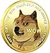 Generl 2 PCS-1 oz Dogecoin Commemorative Coin 2021 Gold-Plated, Silver-Plated, Dogecoin Limited Edition Collectible Coins, with Protective Cover, Display Stand —Gifts for Dog Lovers