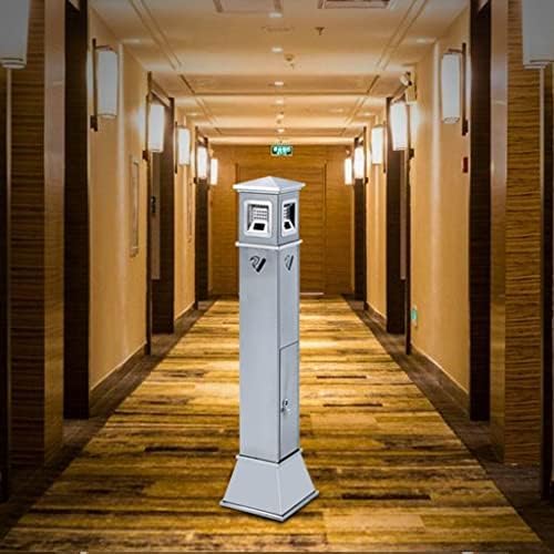 BODHIS Mülleimer für den Außenbereich, Aschenbecher, Mülleimer für den Außenbereich, Mülleimer aus Edelstahl, Säule, vertikaler Aschenbecher, Abfalleimer für den Außenbereich, Mülleimer für den Flur – Bild 5