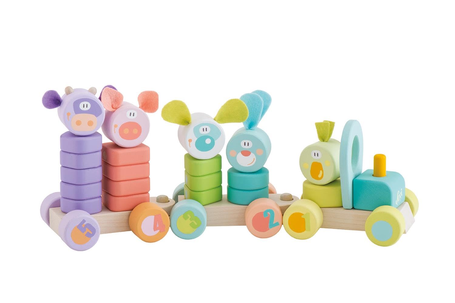 Sevi Impilabile Trenino Forme & Numeri (24 Pz) | Trudi By Giochi In Legno Bimbo Da Un Anno Regali Bambini Primi Mesi | 35X15X8Cm | Primi Giochi | Modello 82995 - 4