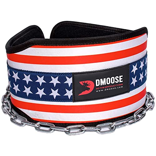 Dmoose Dip Belt For Weight Lifting, Weight Belt With Chain, Heavy Duty Weighted Pull Up Belt For Powerlifting, Bodybuilding, Strength Training, Squat Belt With Comfortable Neoprene Support #TOP30