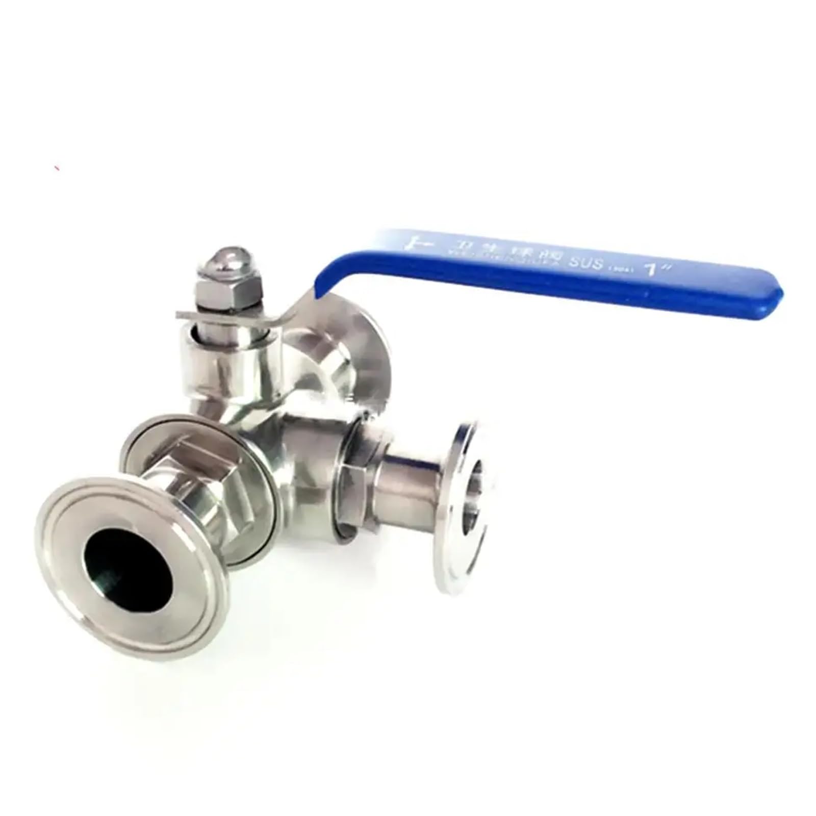 VXAXPOHZA Fit 63mm Pipe OD x 2.5" Tri Clamp L-Port Ball Valve SUS 316L Stainless Beer Brewing Home