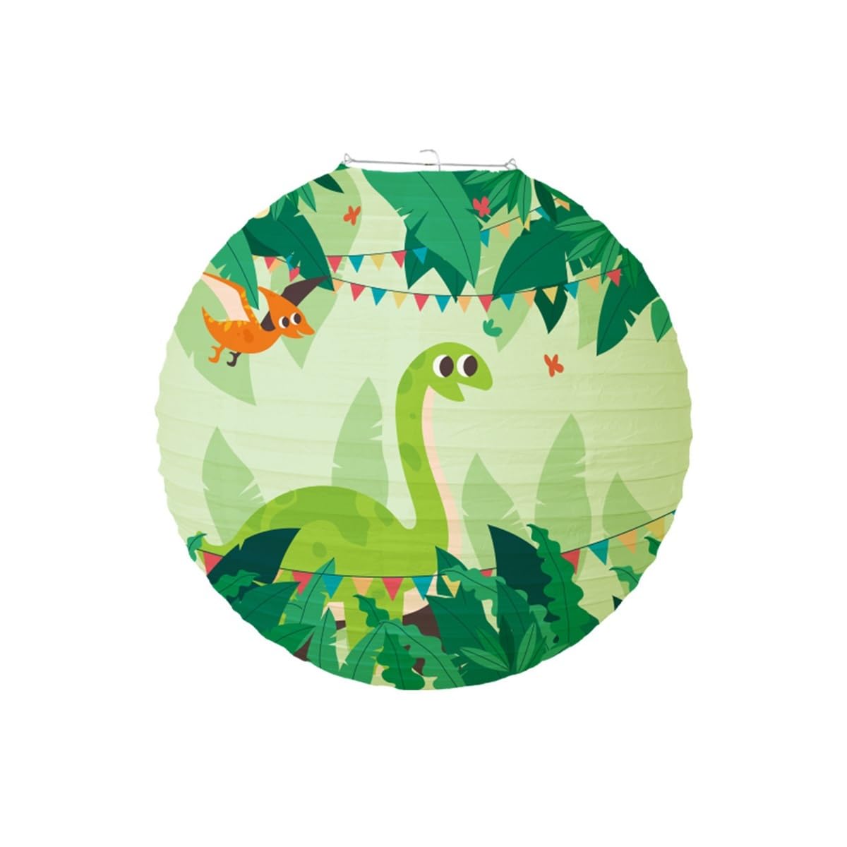 Cartoon Dinosaur Round Paper Lantern Jungle Party Happy Birthday Party Festival Hanging Lanterns(E)