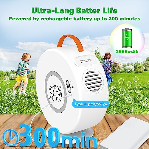 Bubble Machine Automatic Bubble Blower Electric Bubble Maker Rotated 90°/360° For Kids Adult Usb Rechargeable Battery Portable Bubble Machine For Fun Outdoor Toy #TOP2