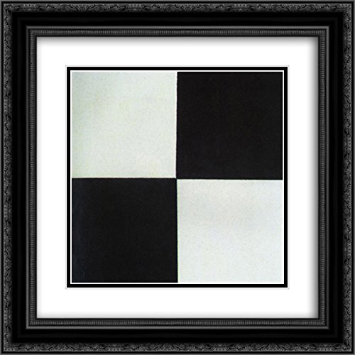 Four square 20x20 Black Ornate Frame and Double Matted Museum
