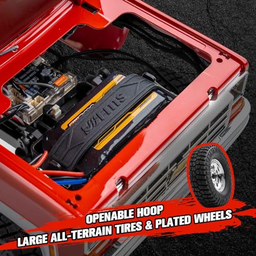 Image of FCX18 FMS 1 /18 Chevrolet K10 RC Truck, Officially Licensed 4WD RC Crawler 2 Speeds Switch with LED Lights, Off-Road RC Model for Adults (Red)