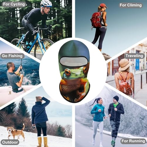 Balaclava para hombre, máscara para esquí y ciclismo, cubreboca térmico y transpirable para invierno miniatura 6